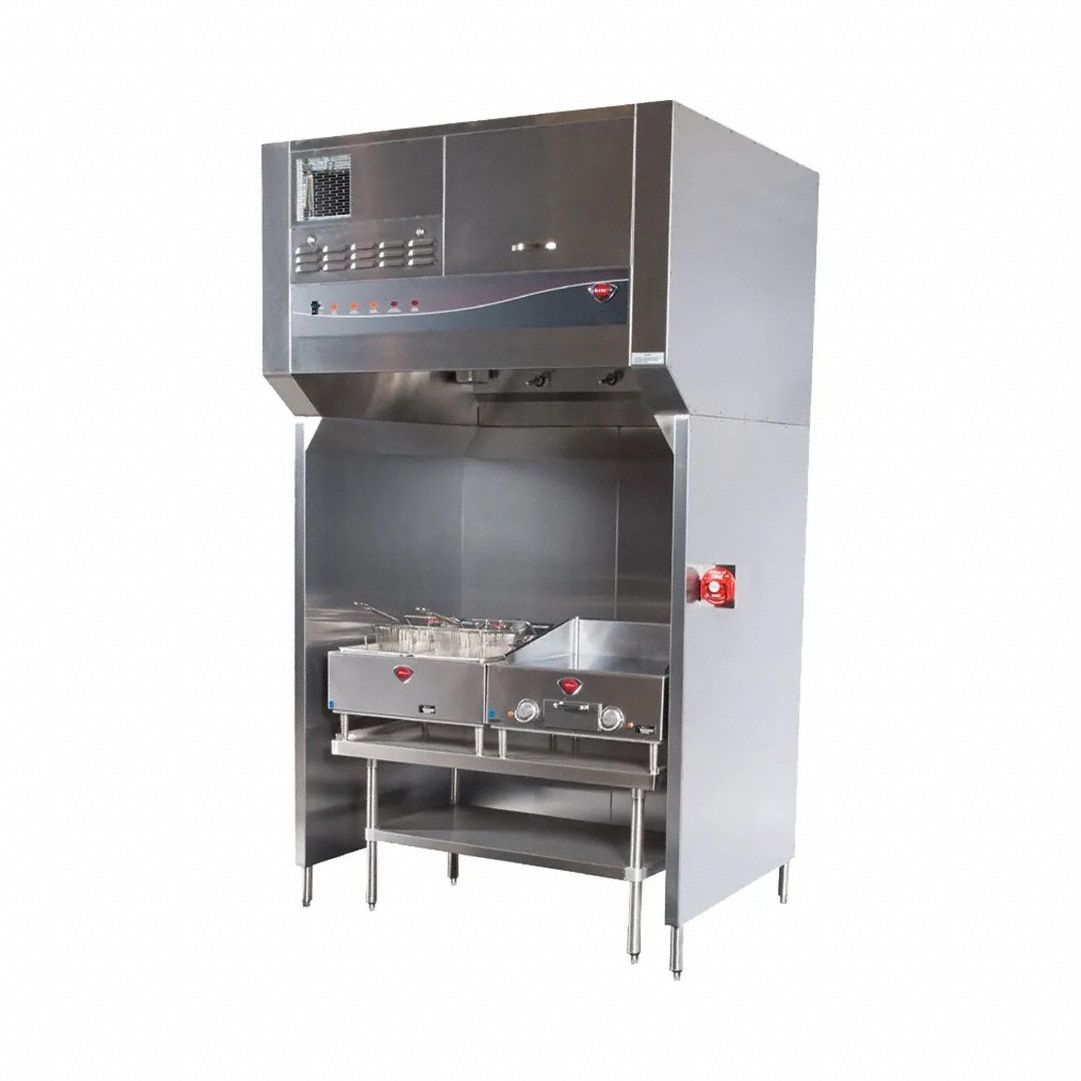Ventless Exhaust System: Grease, Ventless Hood, 1, 500 cfm Max Airflow Capacity, Under Cabinet