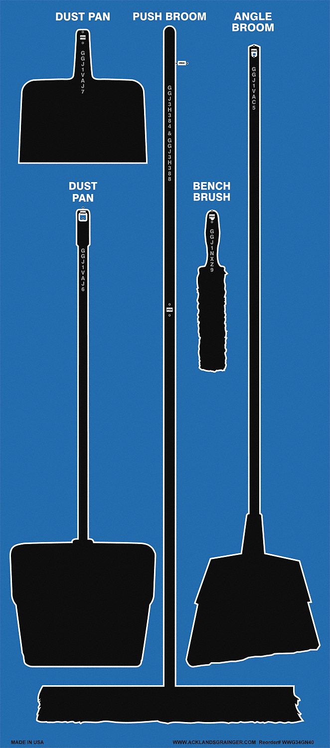 SHADOW BOARD,BLUE,CAPACITY 16 LBS.,30" W