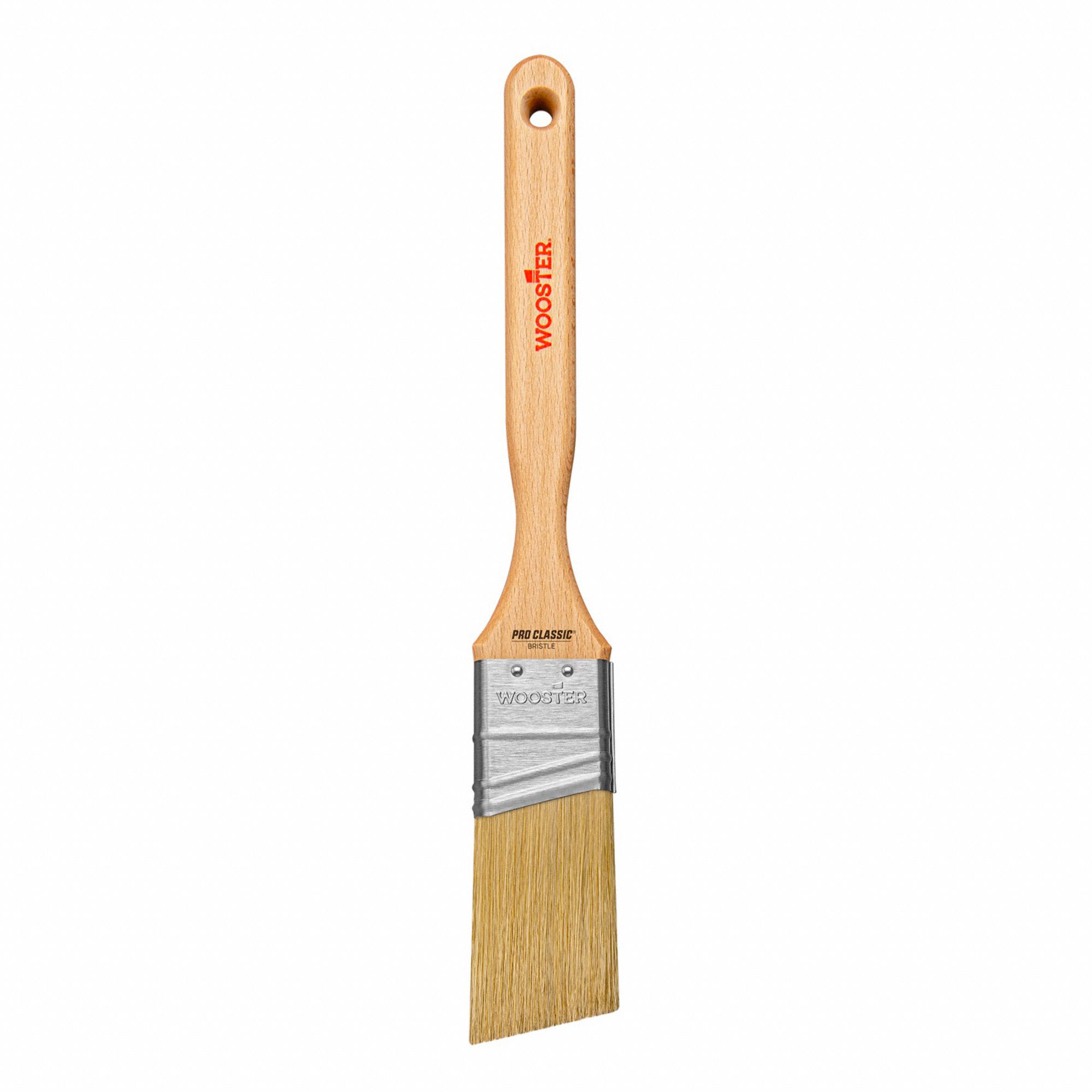 PAINT BRUSH, ANGLE SASH BRUSH, 1-1/2 IN, NATURAL, CHINA HAIR