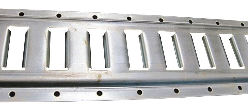 E-TRACK FITTING, 10 FT, 5 IN W, 1,000 LB CAPCITY