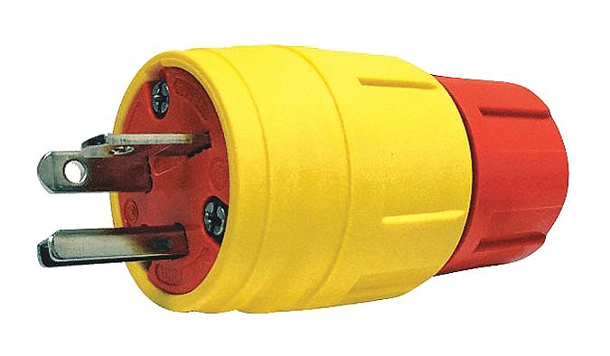 Ericson Plug Industrial 5 20p 20a 125vac Yellow Straight Blade