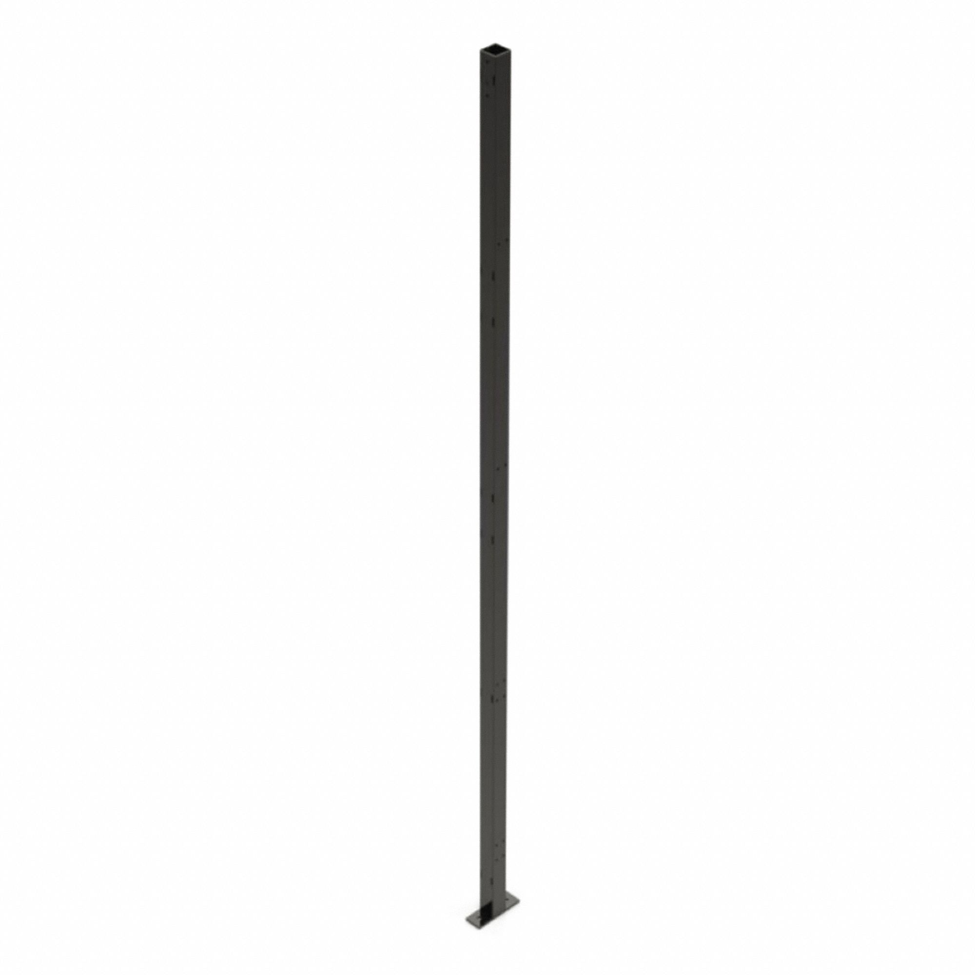 POST LINE,10 FT H,STEEL,BLACK