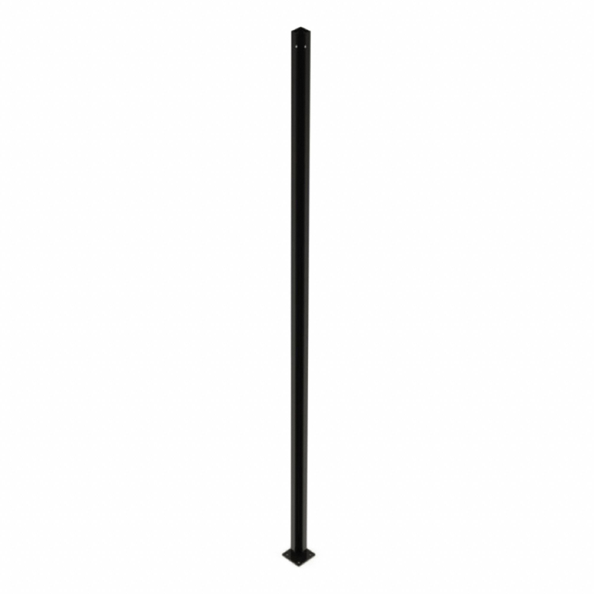 POST CORNER,10 FT H,STEEL,BLACK