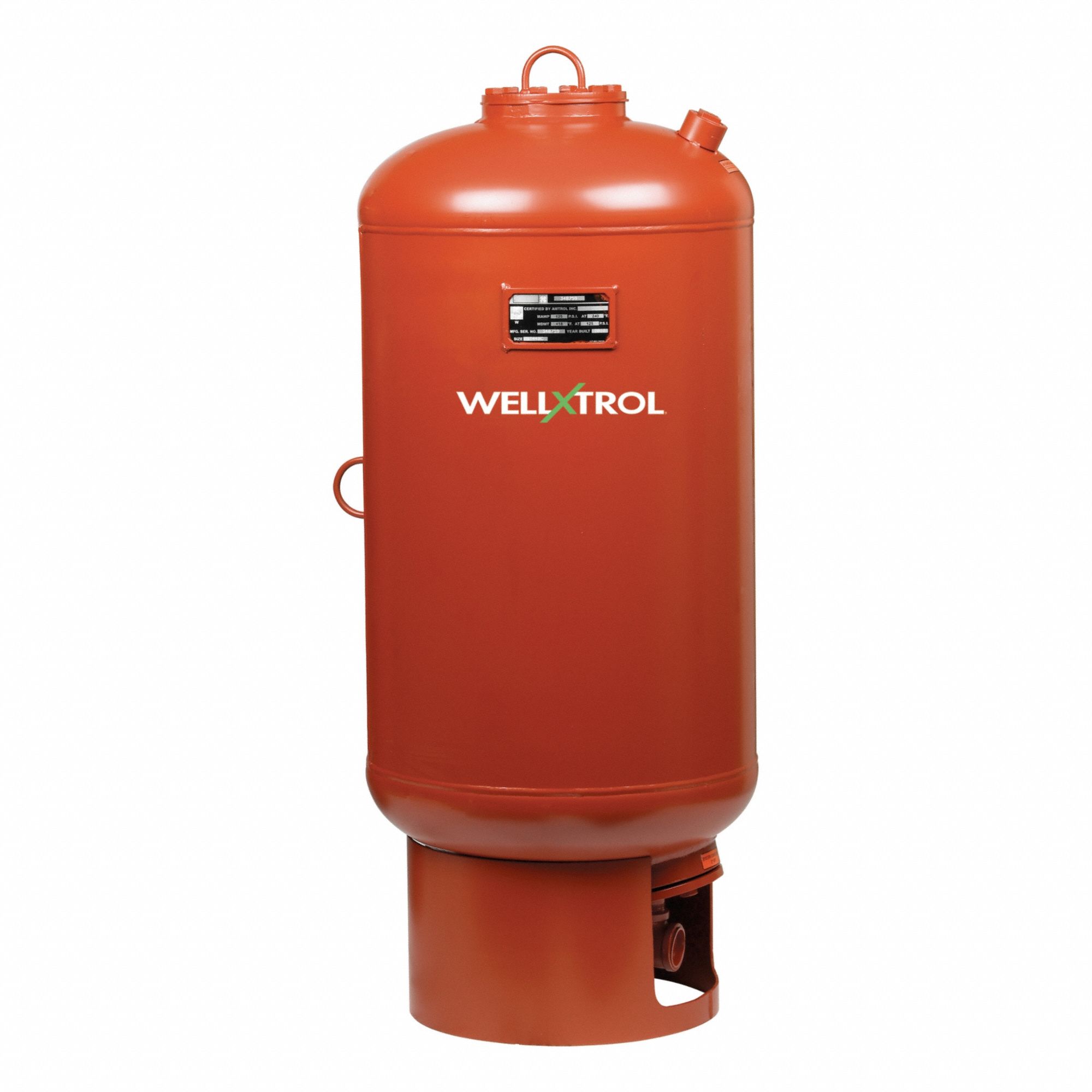 Well Tank: Well-X-Trol, Vertical, 106 gal Tank Capacity, Steel, 25 psi Precharge Pressure