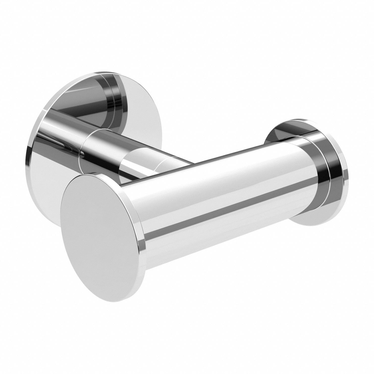 WINGITS DOUBLE ROBE HOOK: 2 in x 3 in x 2 3/4 in, Stainless Steel, Polished, Screws/Waterproof Tape (MPN WXEDCHPS). Key specifications — Brand: WINGITS; Material: Stainless Steel.