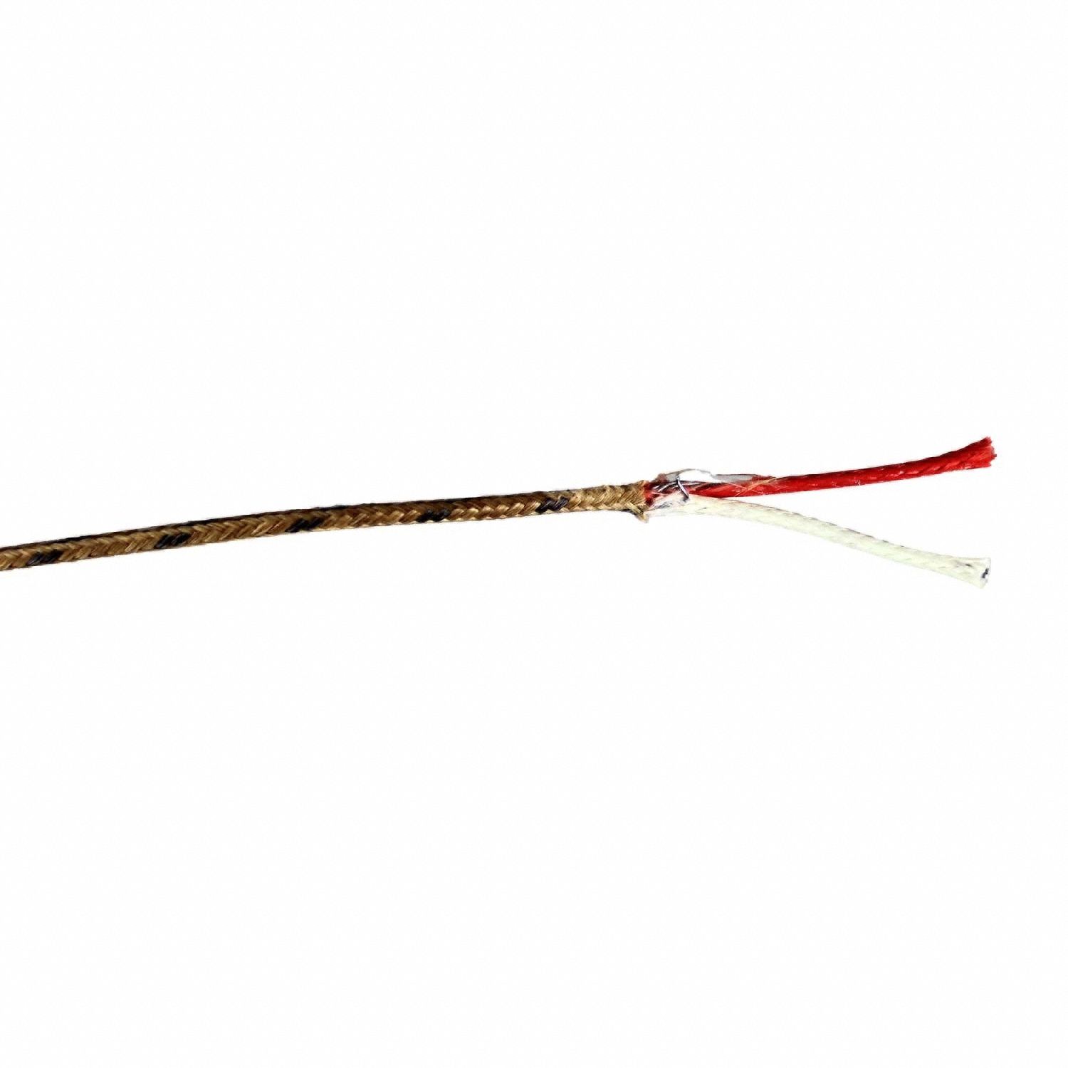 Thermocouple Wire: Type J, 20 AWG Conductor Size, 10 ft