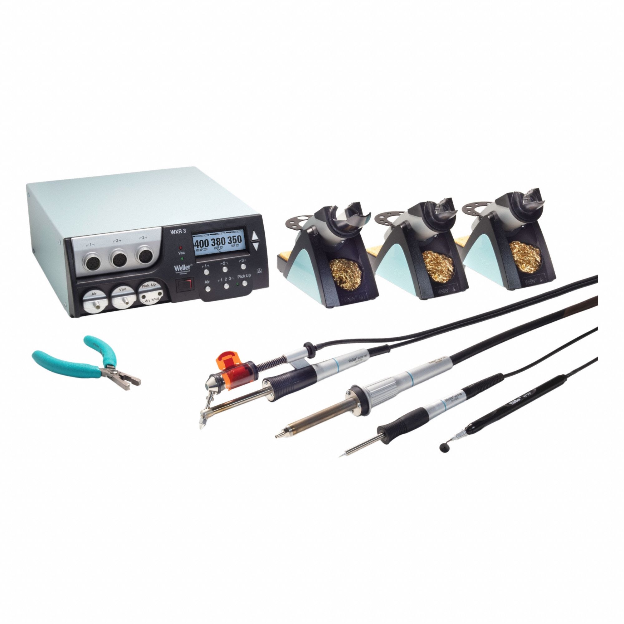 Soldering Station: 3 Channel, 420 W, ESD Safe