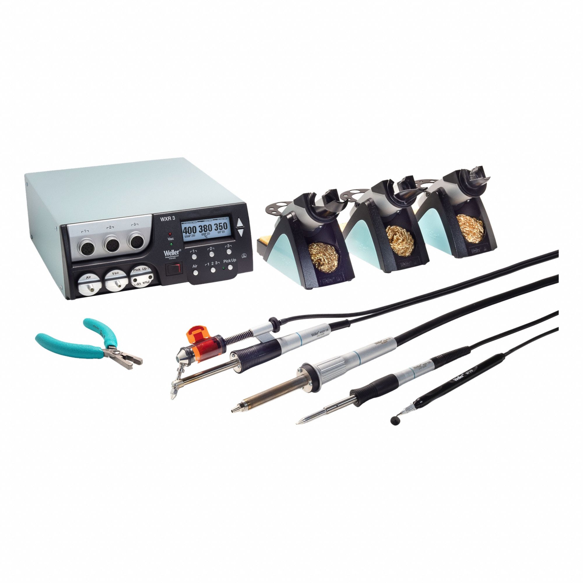 Soldering Station: 3 Channel, 420 W, ESD Safe