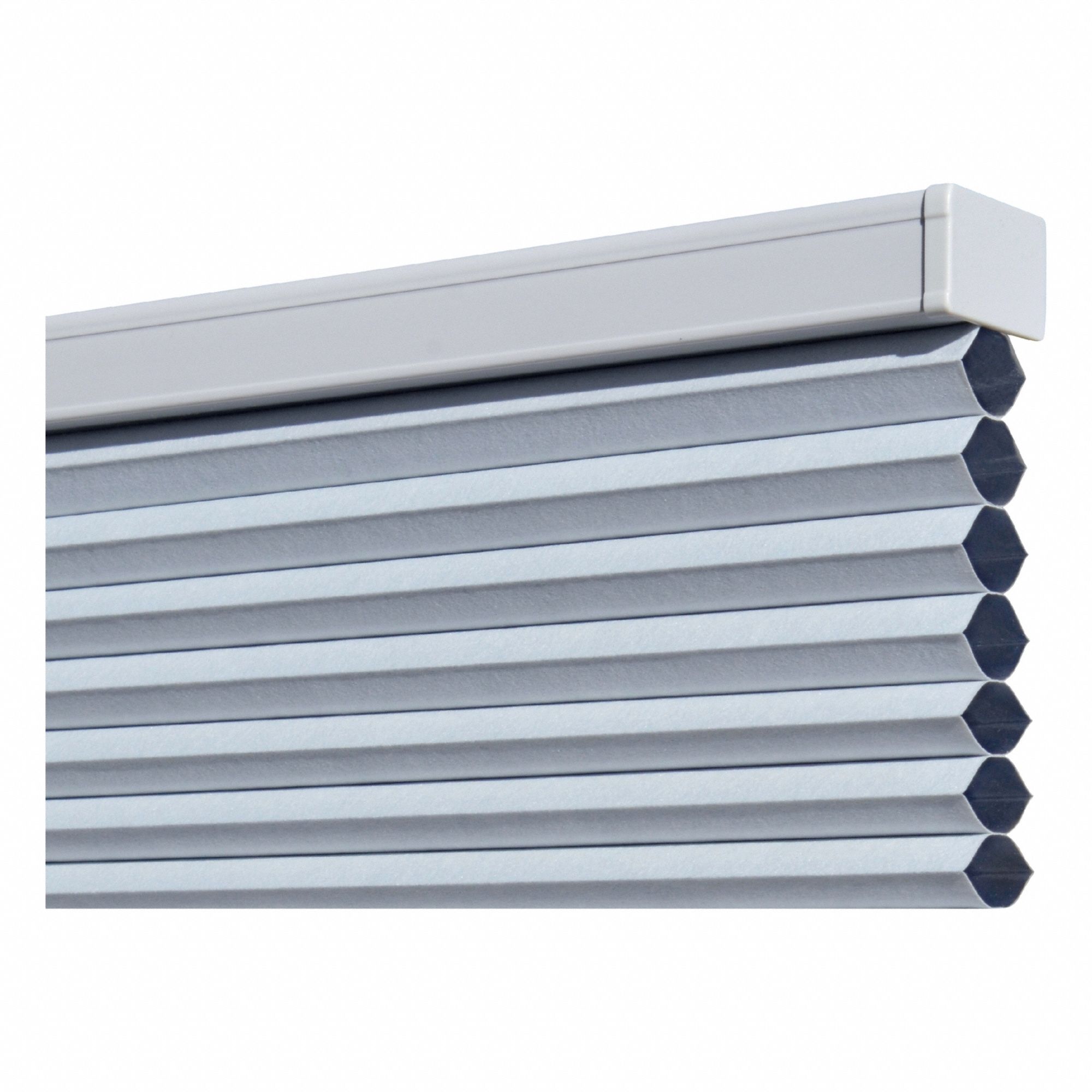 Cordless Cellular Shade: Blackout, 36 in Ht, 23 1/2 in Wd, 3/8 mm Thick, White, PVC