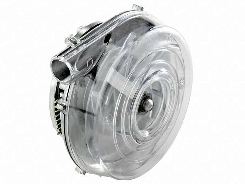 Brushless Blower: 5 in Body Dia, 24V DC, 1 Blower Stages, Tangential Bypass