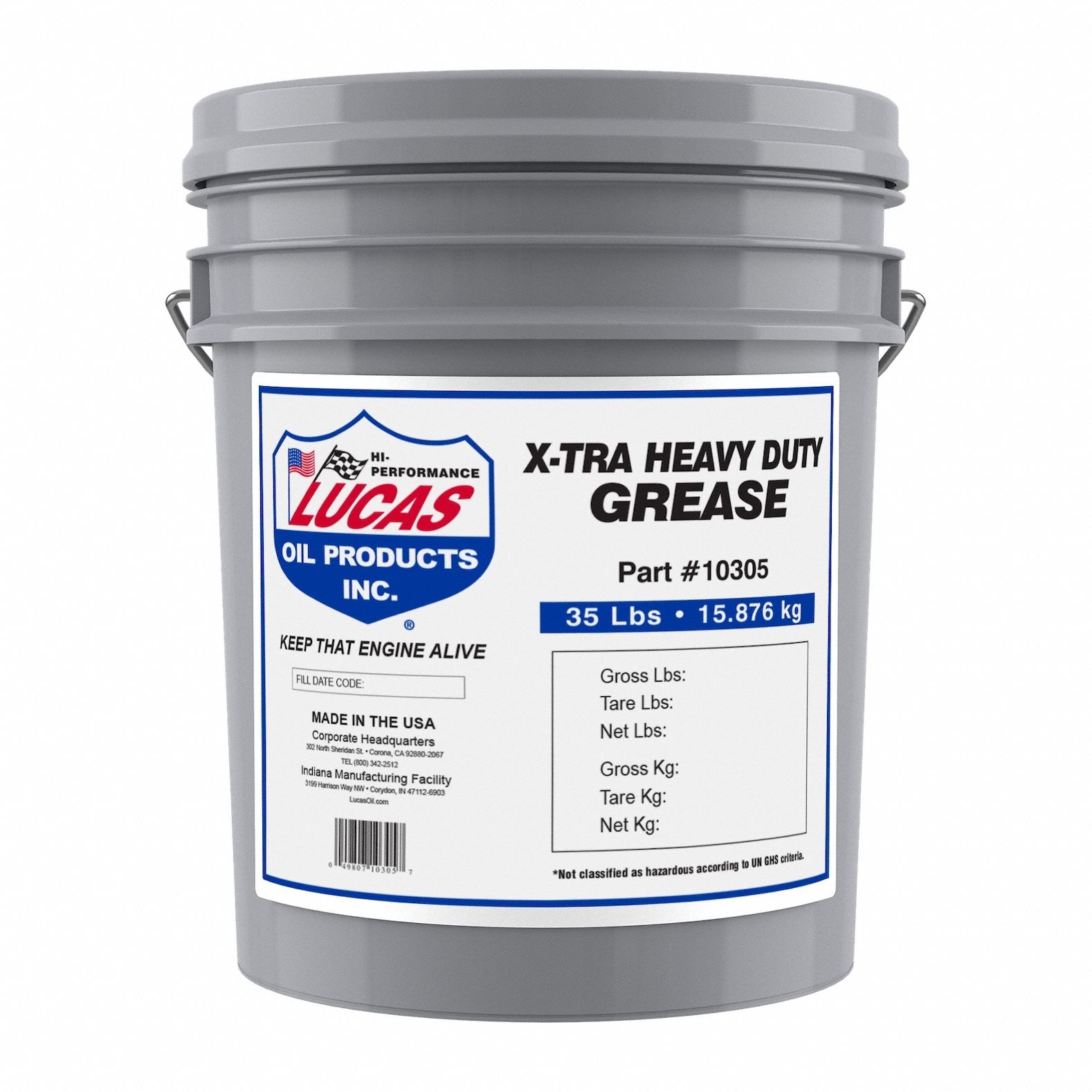 LUCAS OIL PRODUCTS, Pail, 35 lb Container Size, Grease - 377TX2|10305 ...