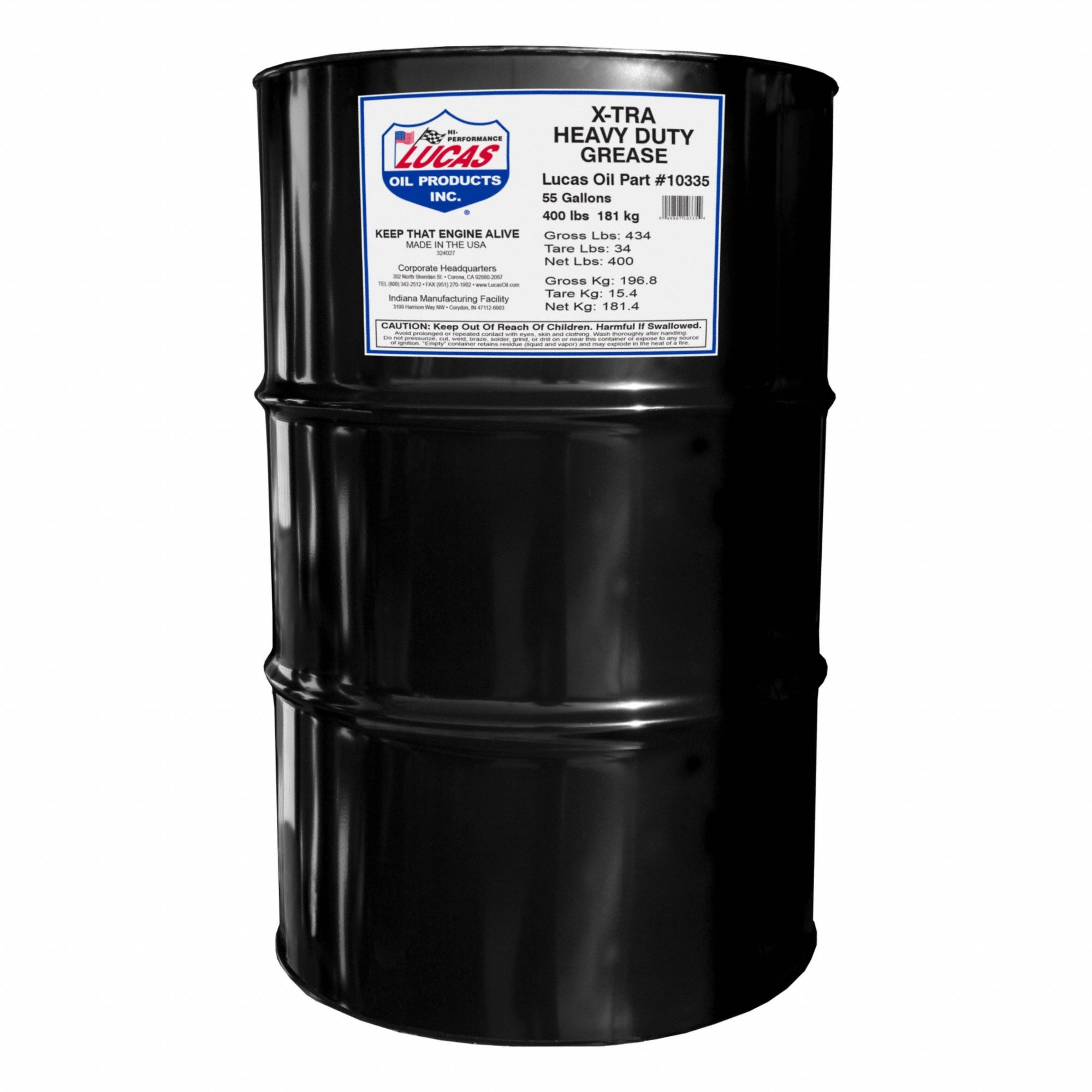 LUCAS OIL PRODUCTS, Drum, 400 lb Container Size, Grease - 377TX3|10335 ...