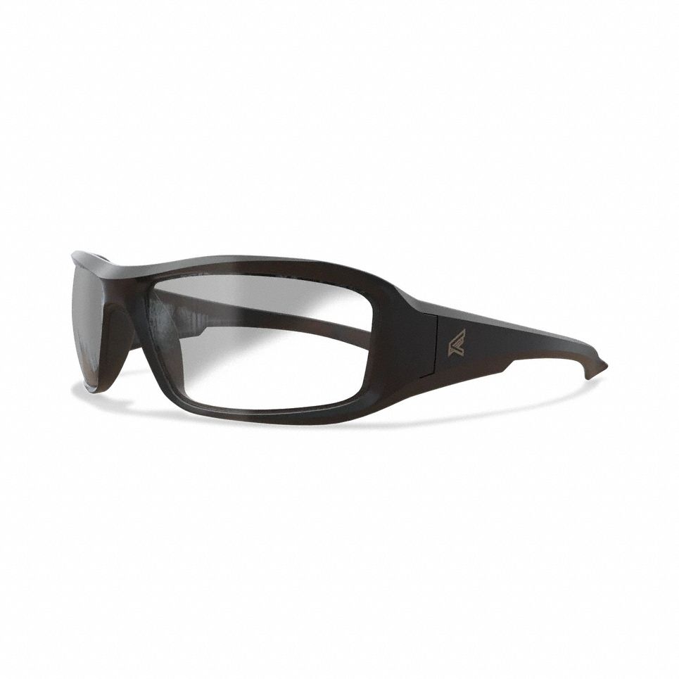 Safety Glasses: Smoke Lens, Full-Frame, Photochromic/Vapor Shield, Metal Detectable