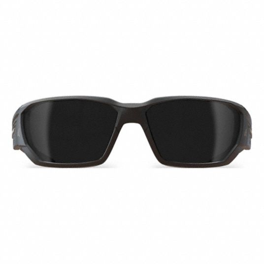 Edge Eyewear XD416 Safety Glasses, Smoke Lens, Black Frame, M