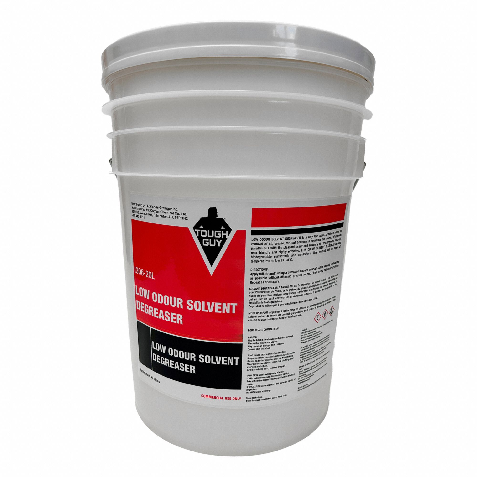 GENERAL PURPOSE, CLEANER, DEGREASER, PAIL, NON CHLORINATED, FLAMMABLE, 48 ° C, CLEAR, 20 L