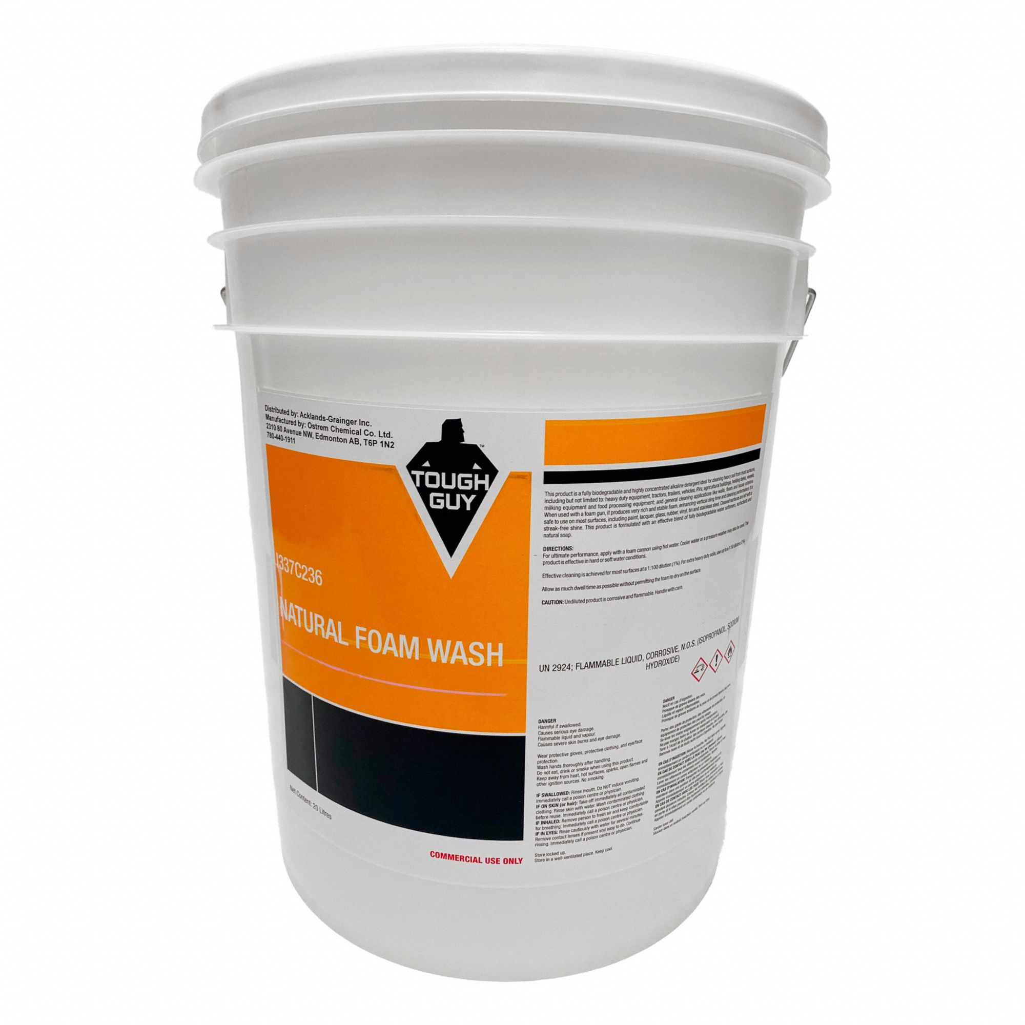 NATURAL FOAM WASH,20 L,YELLOW,DETERGENT
