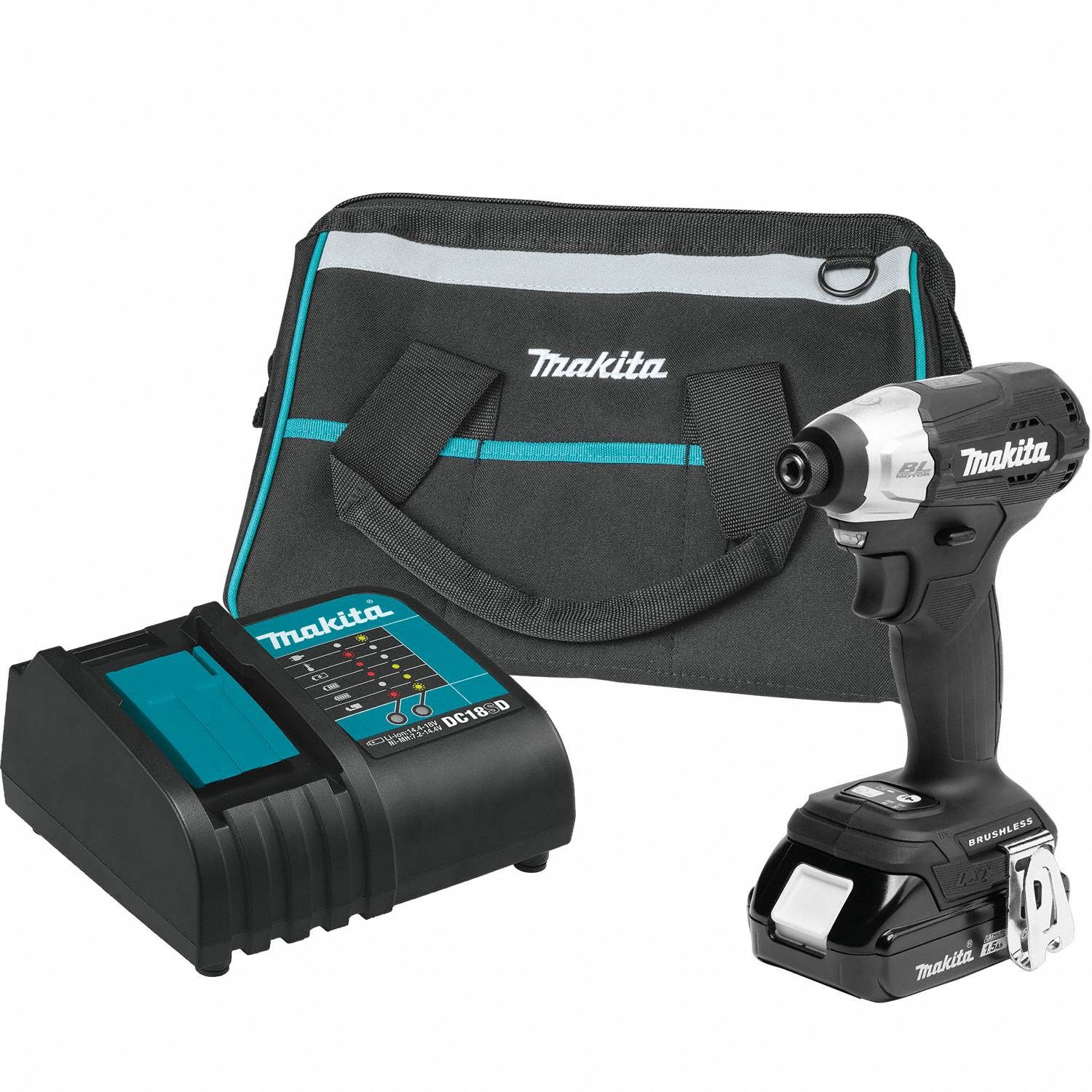 Impact Driver Kit: 1, 240 in-lb Max. Torque, 3, 000 RPM No Load Speed, Brushless, (1) 1.5 Ah, LXT®