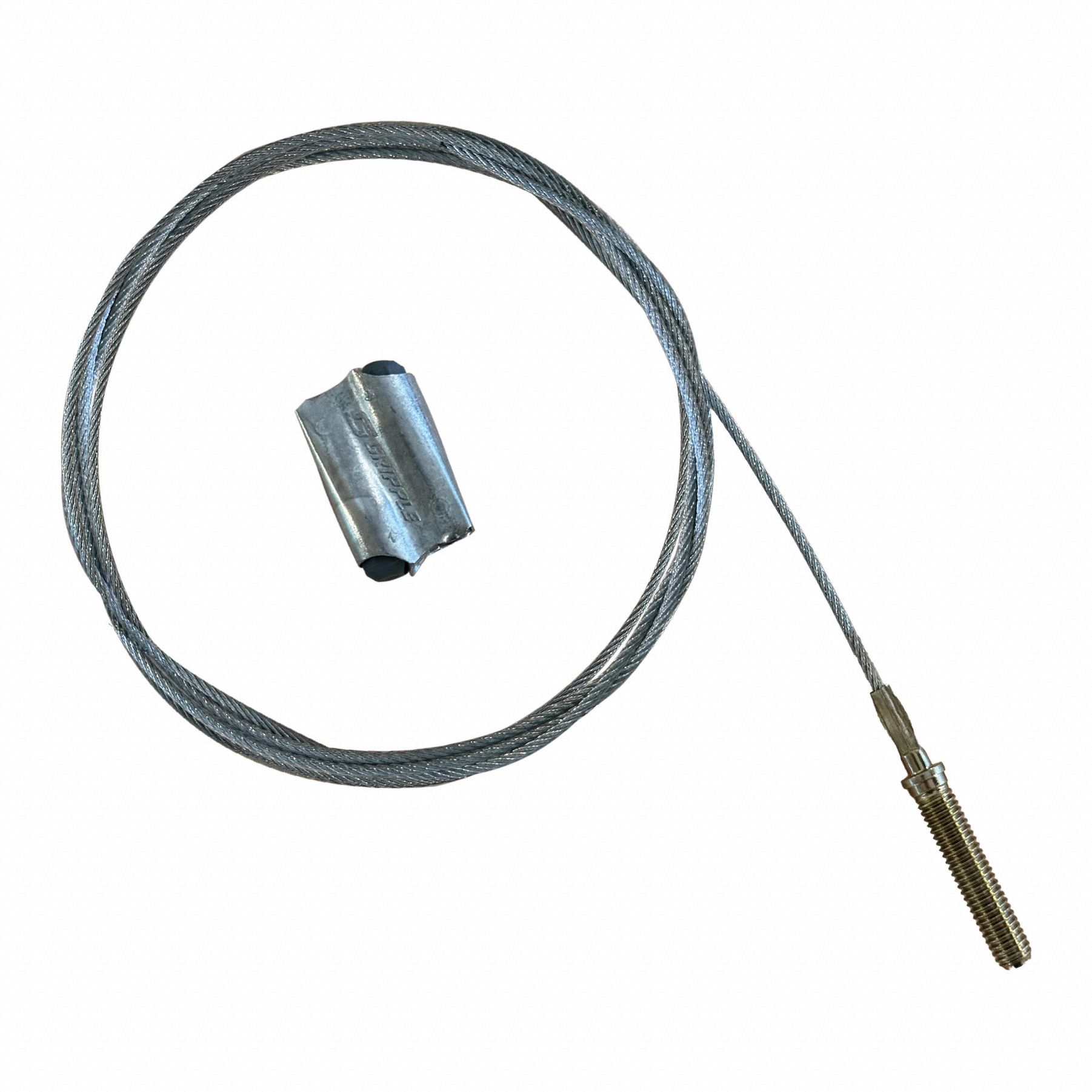 Wire Rope Hanger: Galvanized Steel, 10 ft Overall Lg, 120 lb Load Capacity, Stud