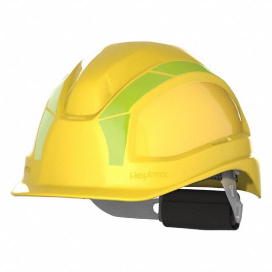 Safety Helmet,HDPE,Yellow,6-3/8 to 8Size - Grainger