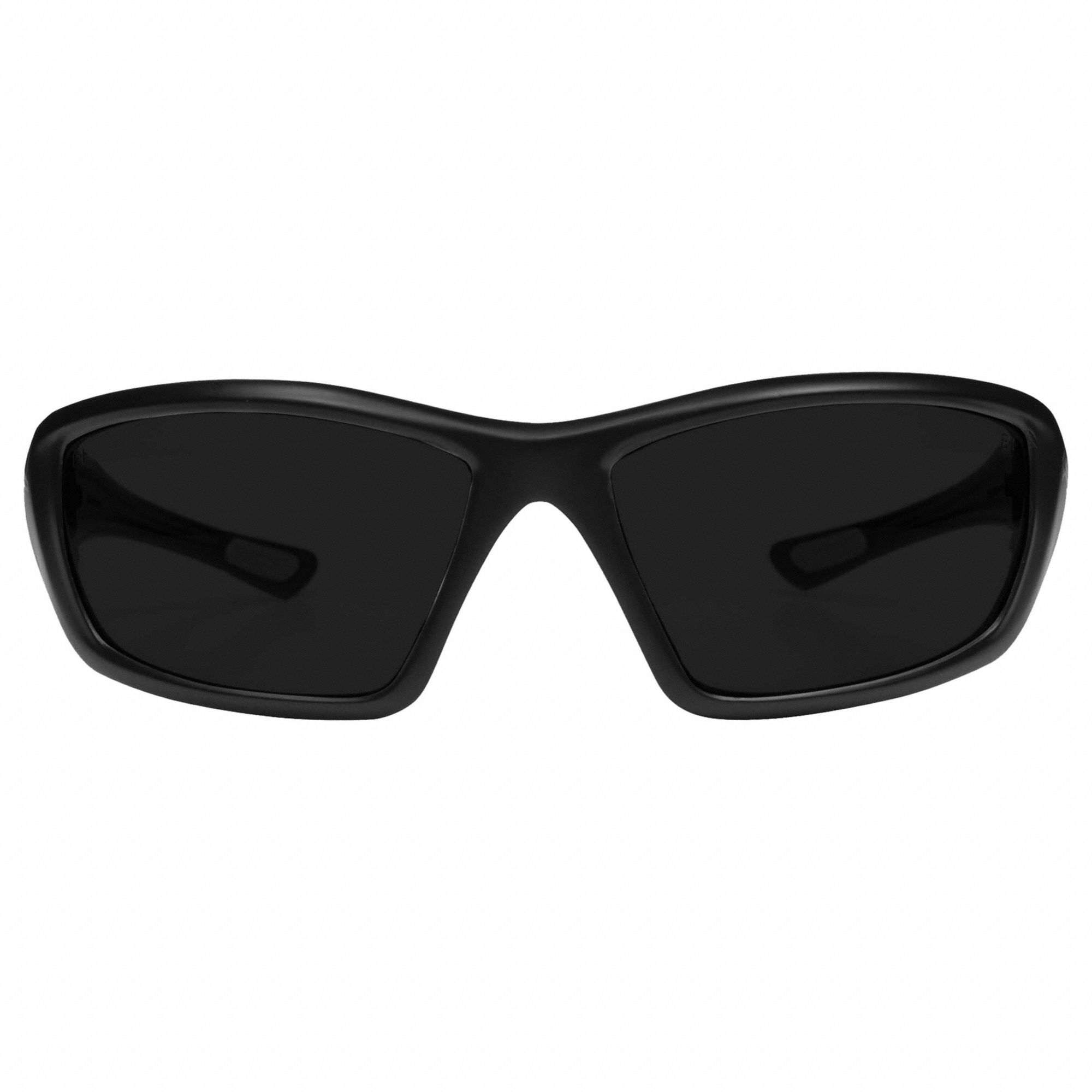 Safety Glasses: Smoke Lens, Full-Frame, Vapor Shield, Metal Detectable, Black Frame