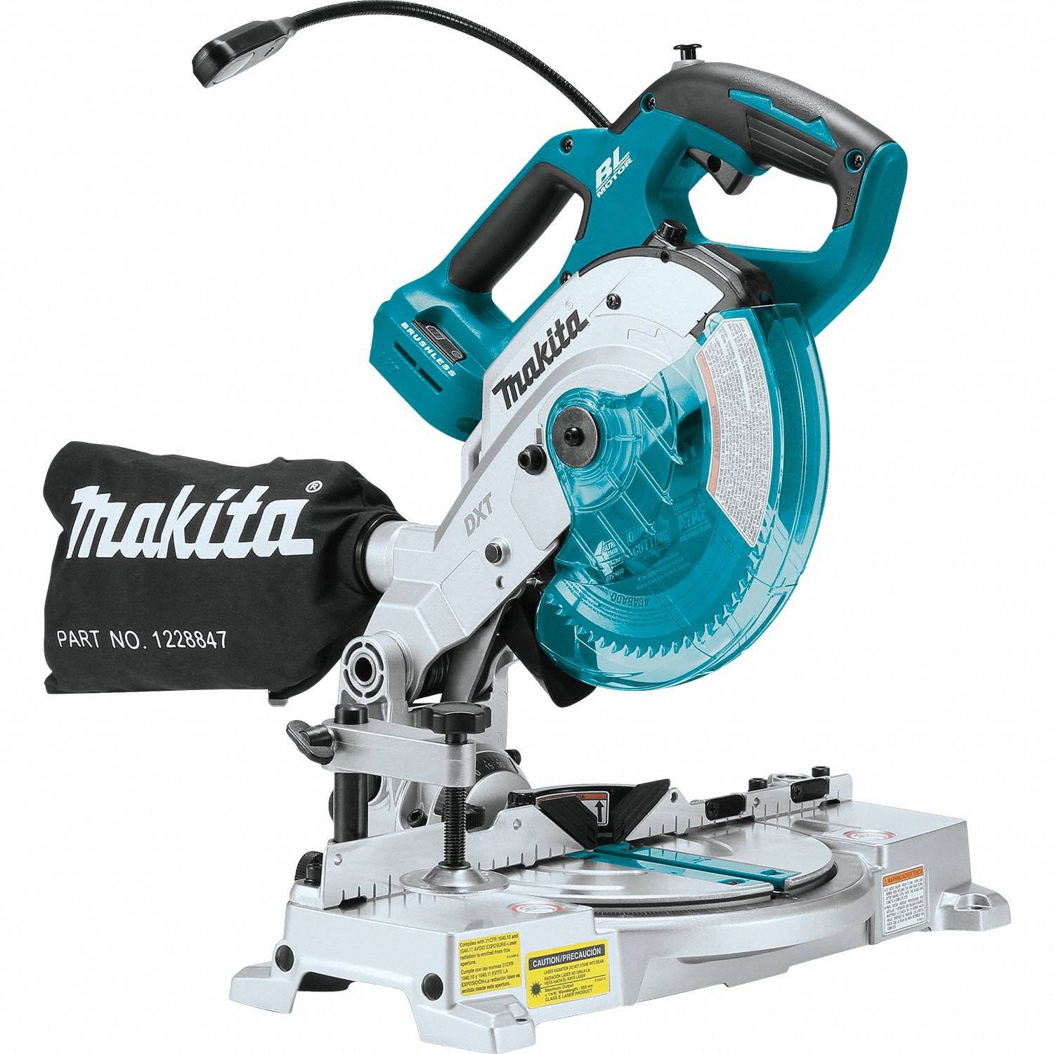 Miter Saw: Tool Only, 6 1/2 in Blade Dia., 5/8 in Arbor Size, 5, 000 RPM Max. Blade Speed