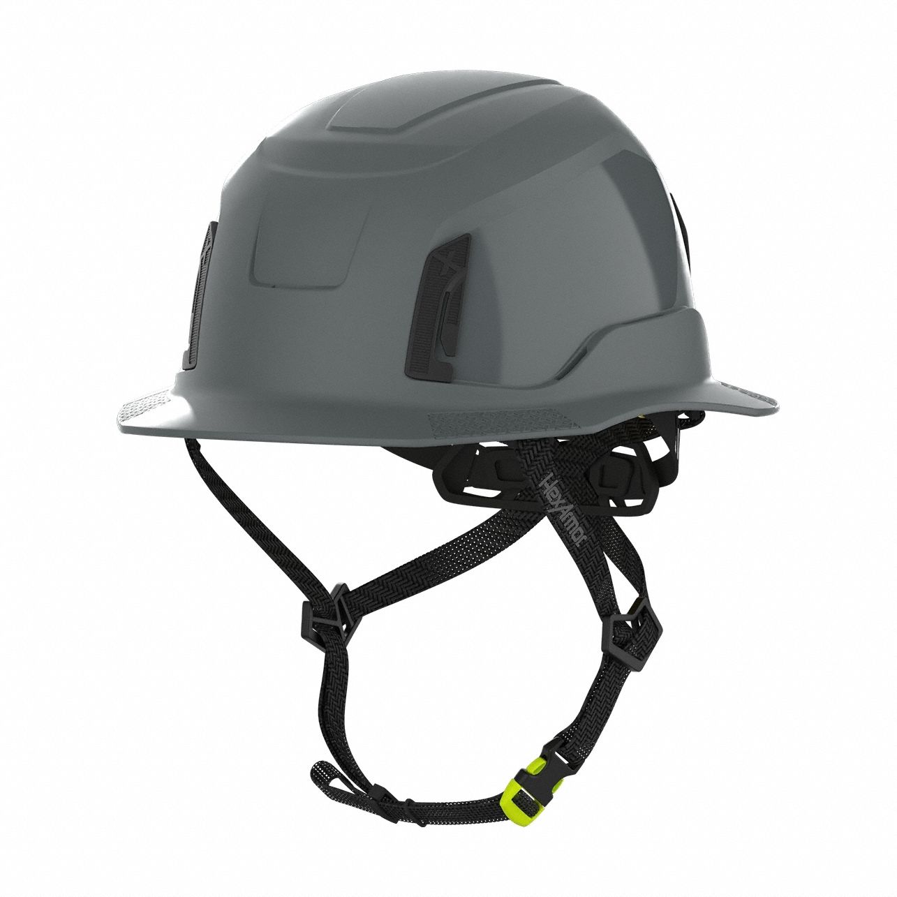 Safety Helmet: Gray, No Graphics, Ratchet (4-Point), Ratchet, ABS, Ceros®, Solid, Ratchet