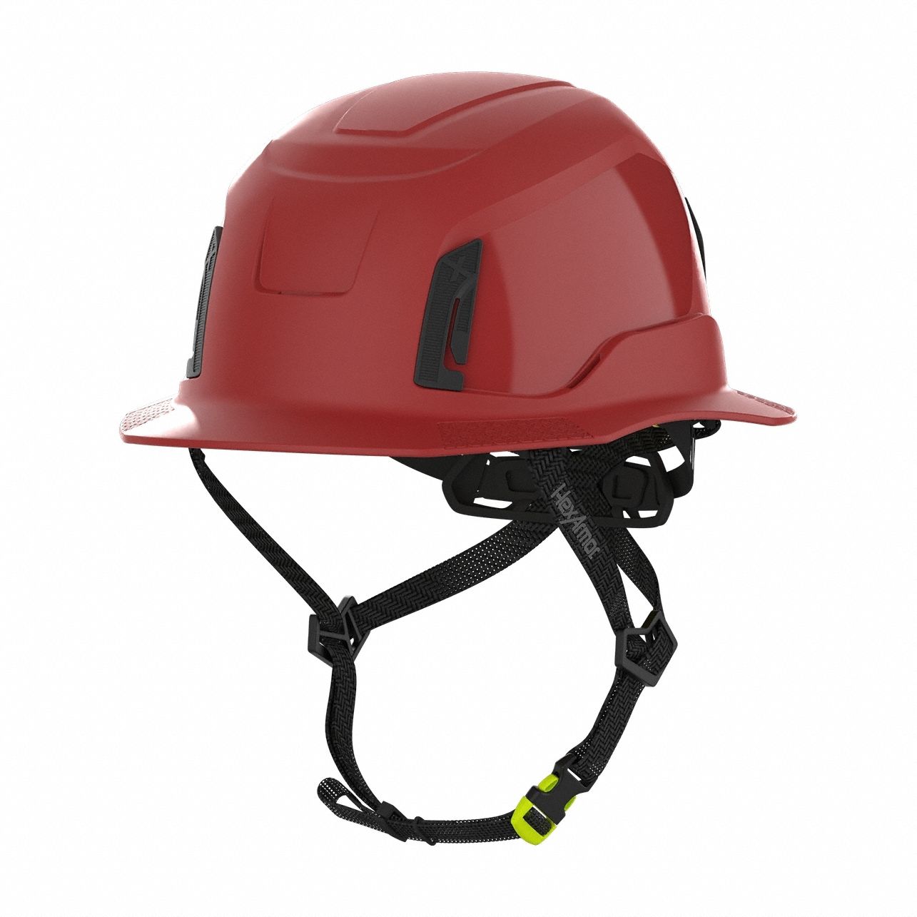 Safety Helmet: Red, No Graphics, Ratchet (4-Point), Ratchet, ABS, Ceros®, Solid, Ratchet