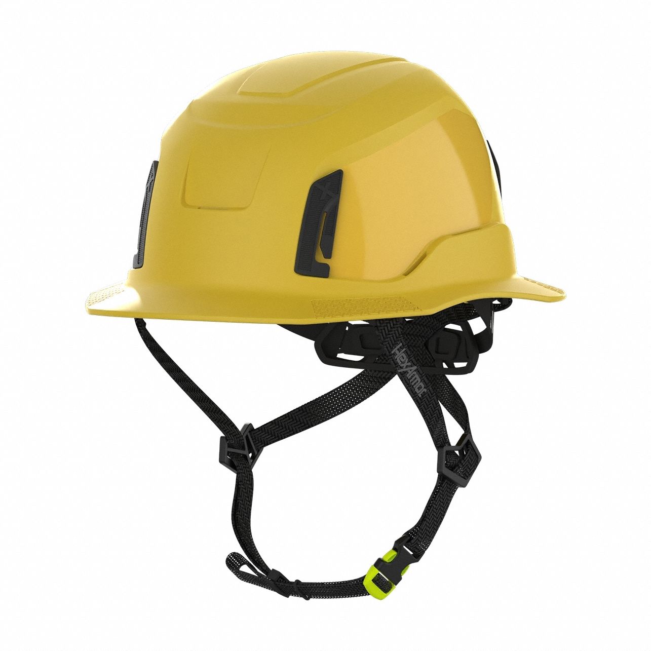 Safety Helmet: Yellow, No Graphics, Ratchet (4-Point), Ratchet, ABS, Ceros®, Solid, Ratchet