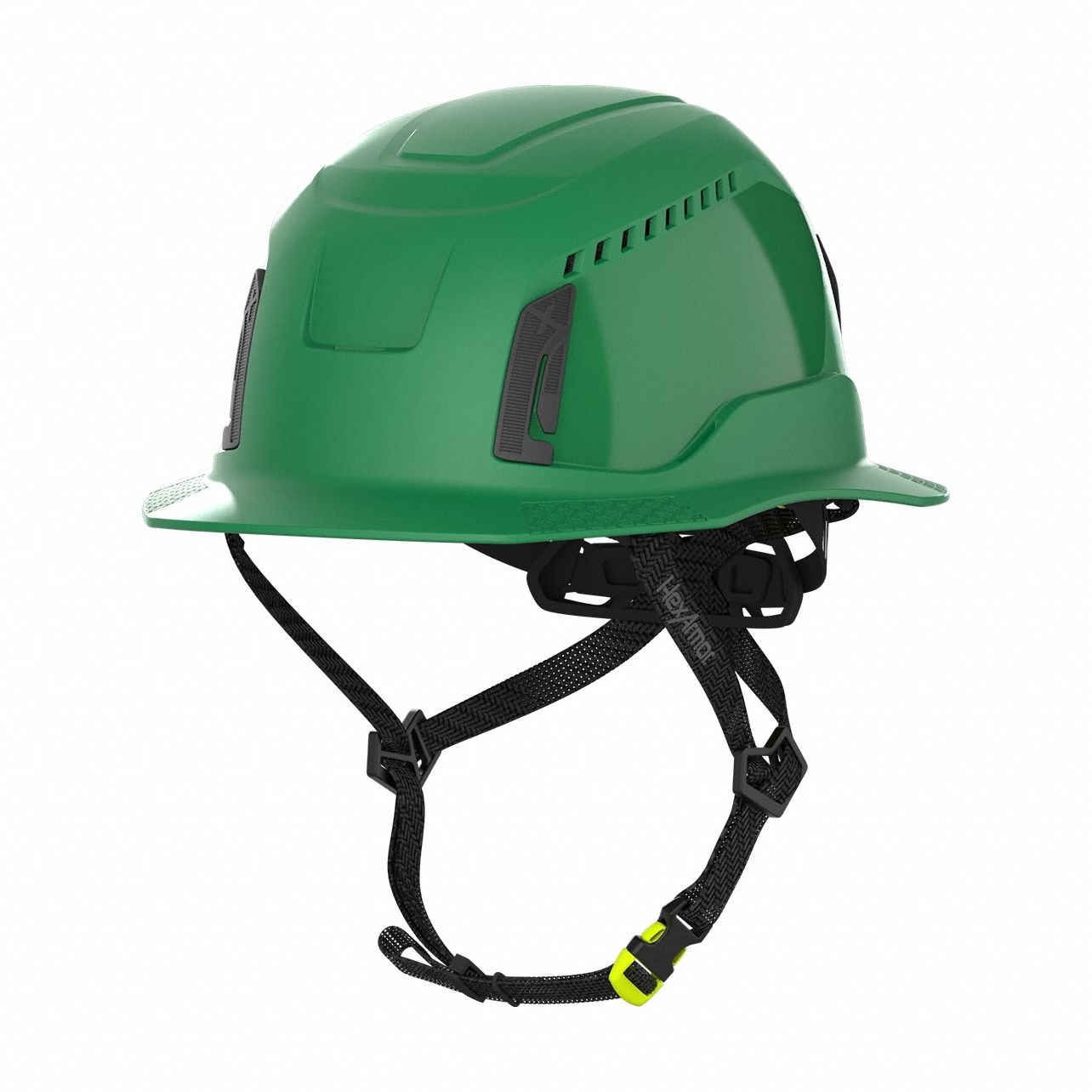 Safety Helmet: Green, No Graphics, Ratchet (4-Point), Ratchet, ABS, Ceros®, Solid, Ratchet