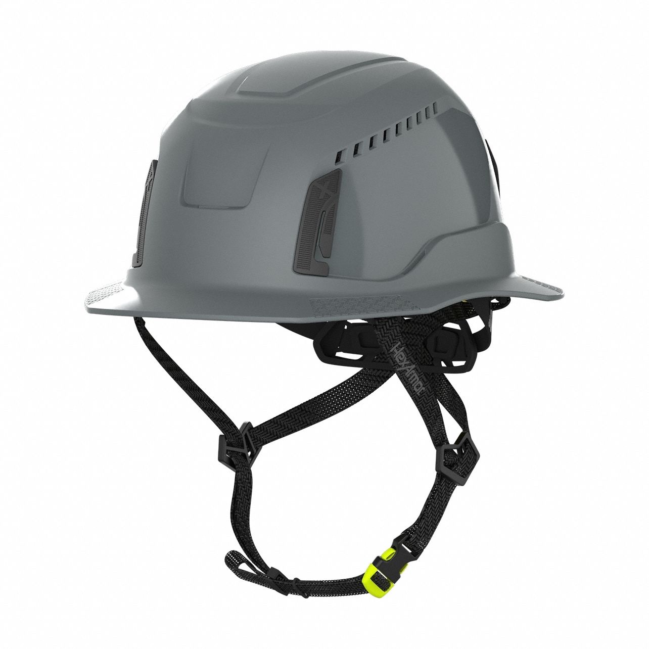Safety Helmet: Gray, No Graphics, Ratchet (4-Point), Ratchet, ABS, Ceros®, Solid, Ratchet
