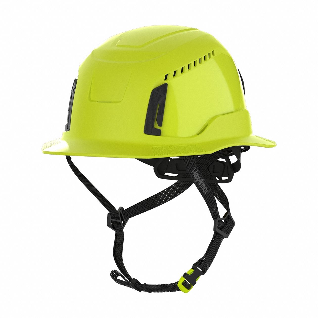 Safety Helmet: Yellow, No Graphics, Ratchet (4-Point), Ratchet, ABS, Ceros®, Solid, Ratchet