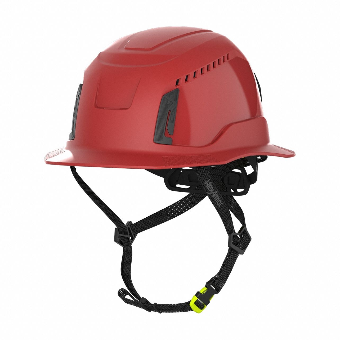 Safety Helmet: Red, No Graphics, Ratchet (4-Point), Ratchet, ABS, Ceros®, Solid, Ratchet