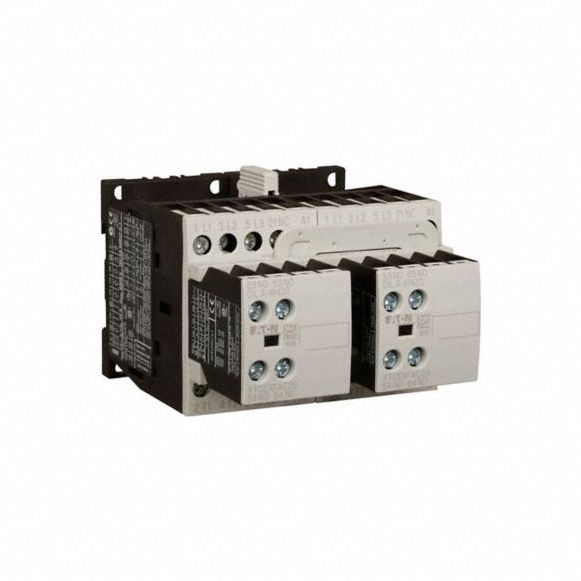 IEC Magnetic Contactor: Reversing, 3 Poles, 3NO Contacts, 18 A, 120V AC Coil, C Frame Size