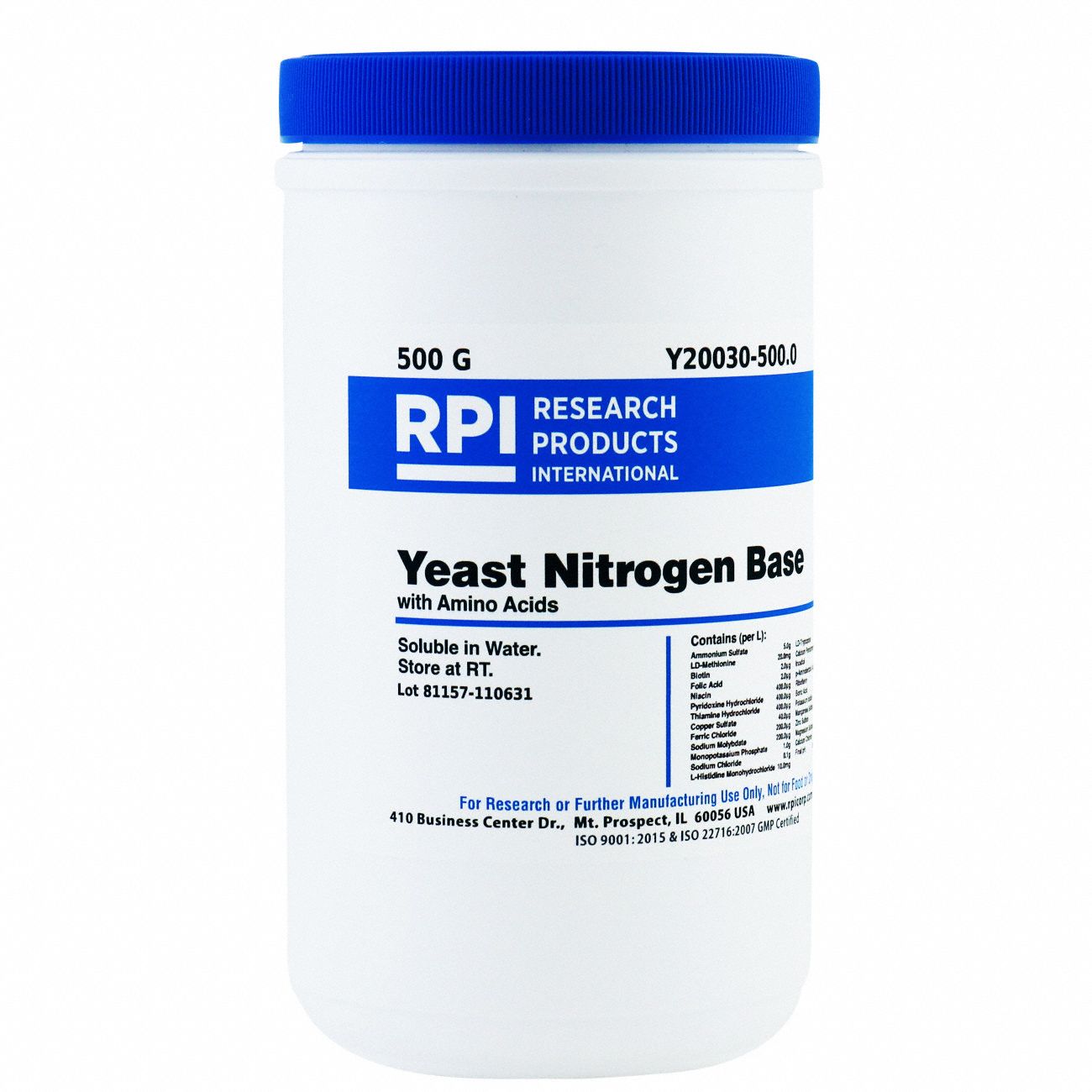 Yeast Nitrogen Base w/ Amino Acids, 500g