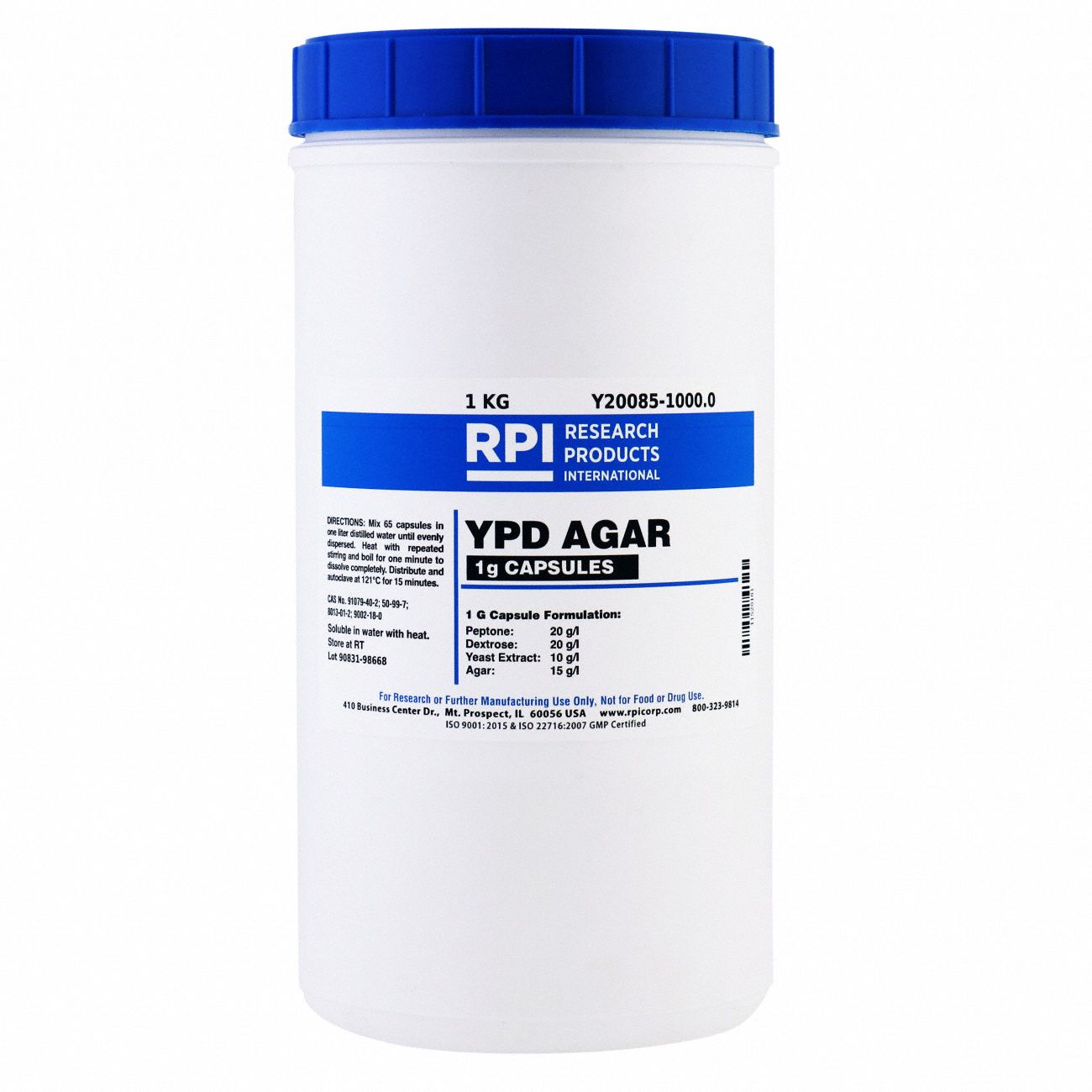 YPD Agar, 1kg, PK1000