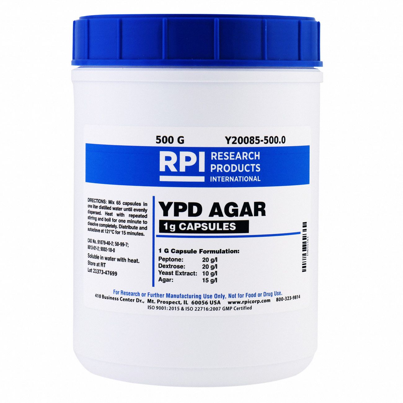 YPD Agar, 500g, PK500