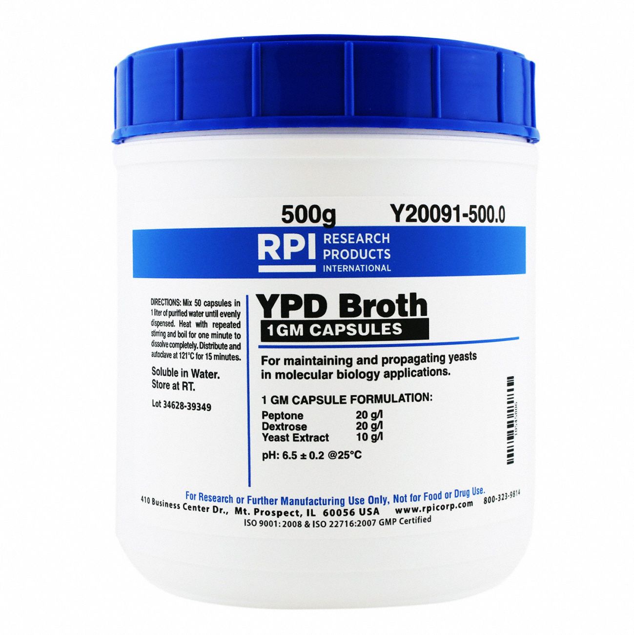YPD Broth, 500g, PK500