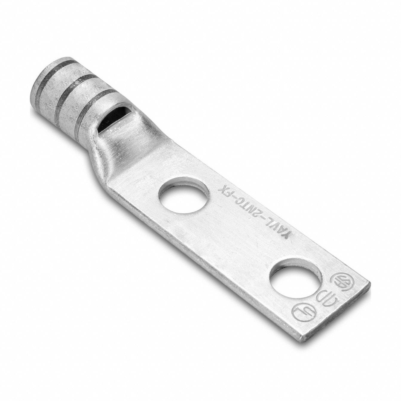Compression Lug: For 500 or 550 kcmil, Stranded Wire, 1/2 in Stud Size, Std, Copper Barrel (MPN YA38L2NTCFX). Key specifications — Inspection Hole: Yes; For Wire Type: Stranded; For Wire Sizes: 500 or 550 kcmil; Brand: BURNDY; Manufacturer Part Number: YA38L2NTCFX.