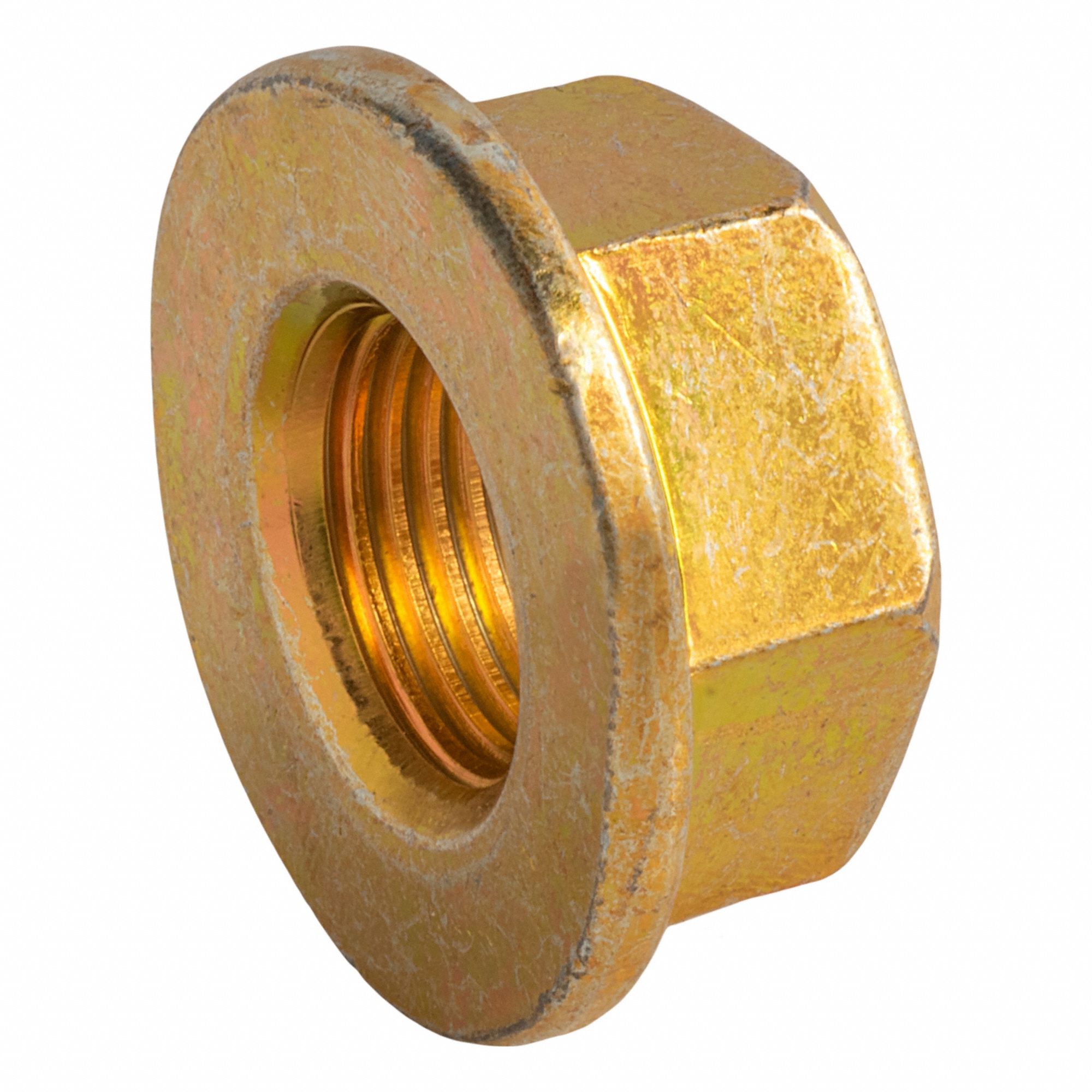 Flange Nut Zinc Yellow Steel PK1