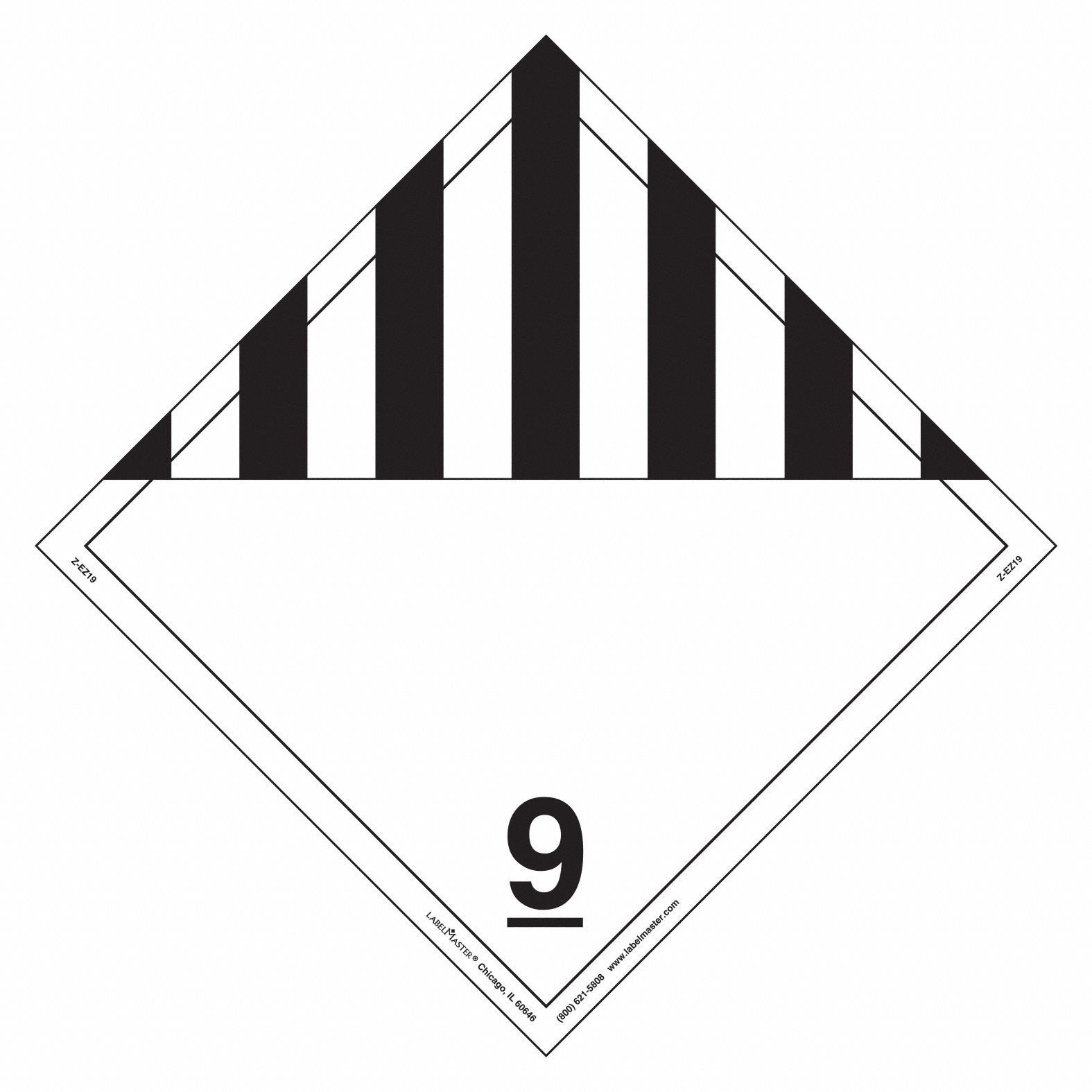 LABELMASTER, Dangerous, 10 3/4 in x 10 3/4 in, Miscellaneous