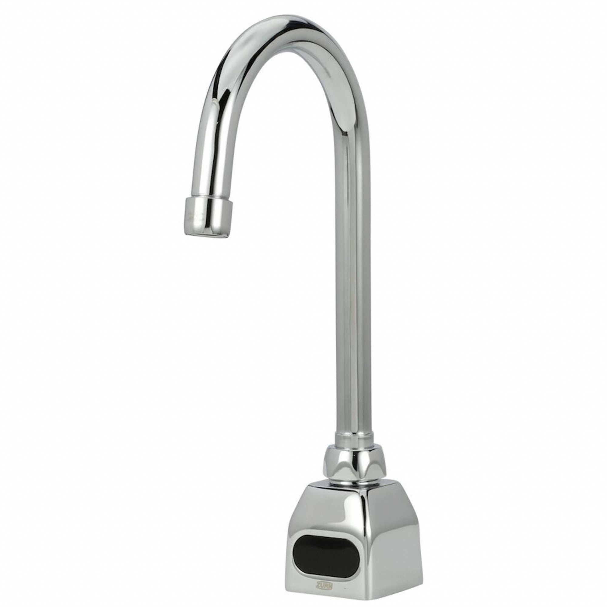 GOOSENECK BATHROOM FAUCET: ZURN, AQUASENSE, POLISHED CHROME FINISH, 0.5 GPM FLOW RATE