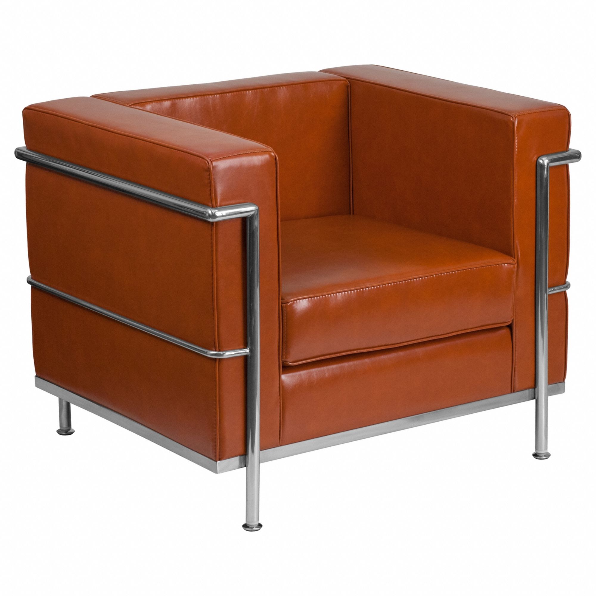 Frame Chair: Brown, Gray, 0 Casters/Glides, Taut Back and Seat, 35 in Overall Wd