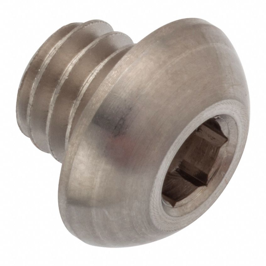 Socket Head Cap Screw: 5/16"-18 Thread Size, 1/4 in Lg, Button, Plain, Stainless Steel, 18-8