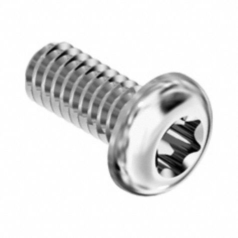 Machine Screw: #8-32 Thread Size, 1/4 in Lg, Stainless Steel, Plain, Button, Torx®/Star