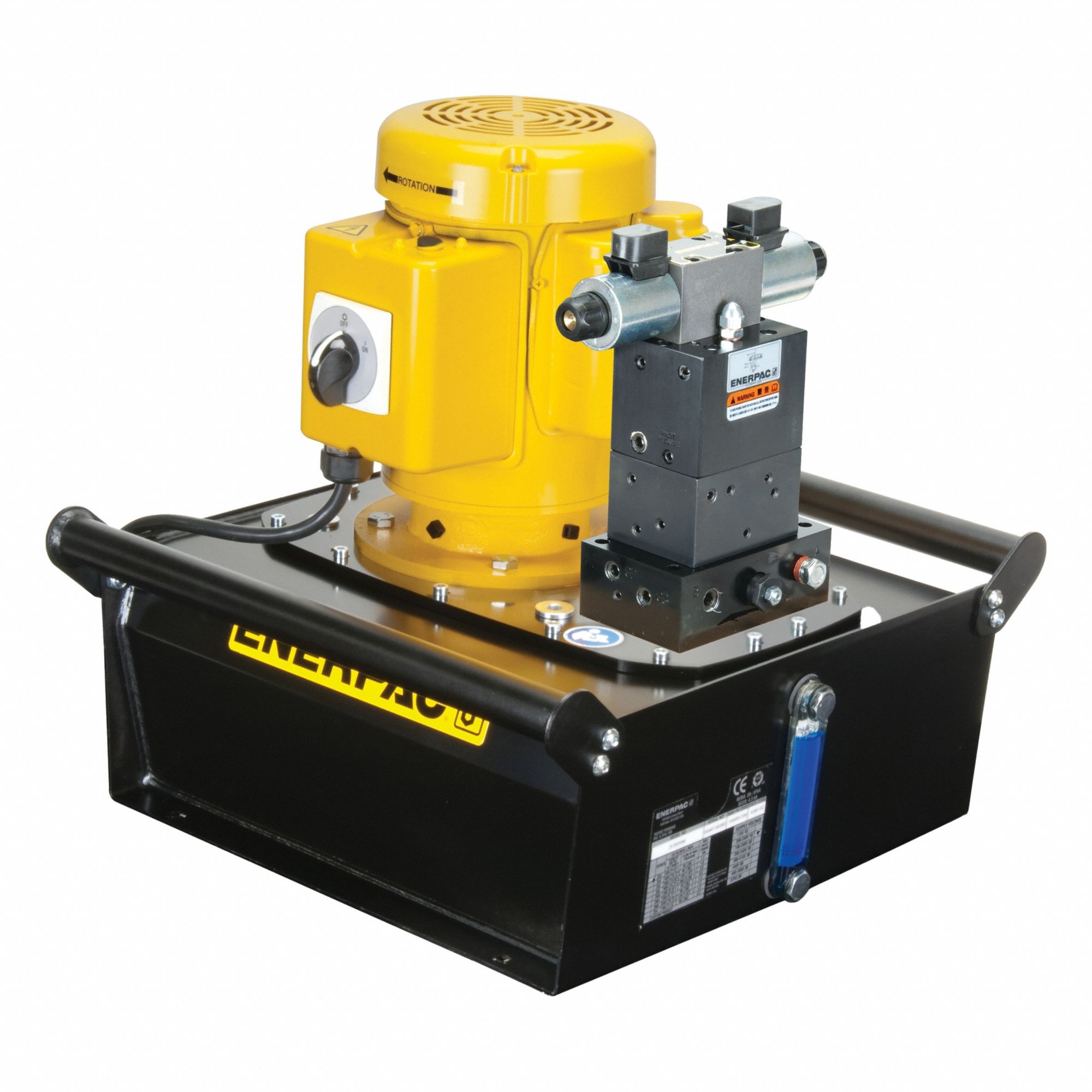 Electric Pump: 10, 000 psi Max. Op Pressure, 200 cu in/min Max. Flow Rate, 7 1/2 hp Max. HP