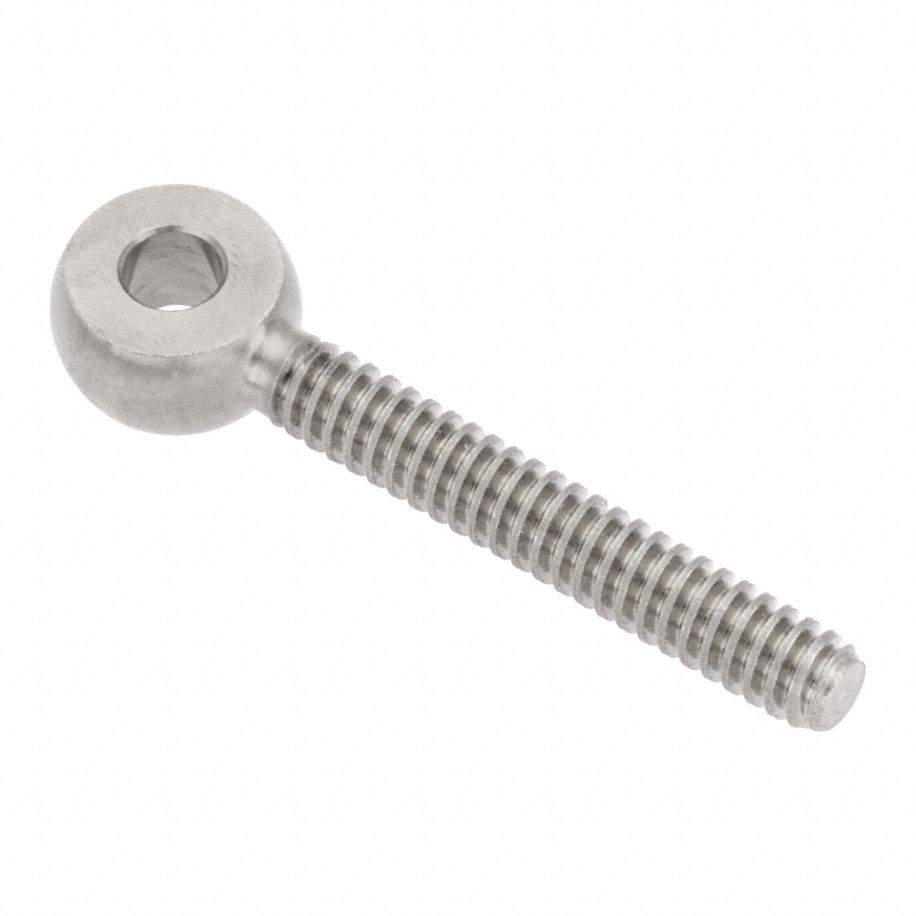 Fixed Rod End: Stainless Steel, Plain, 1 in Hole Center-to-End Lg, Left Hand, #6-32 Thread Size