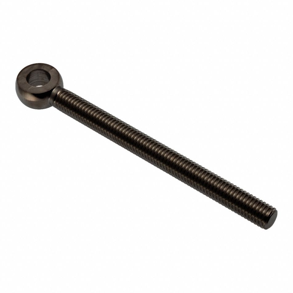 Fixed Rod End: Stainless Steel, Black Oxide, 6 in Hole Center-to-End Lg, Right Hand