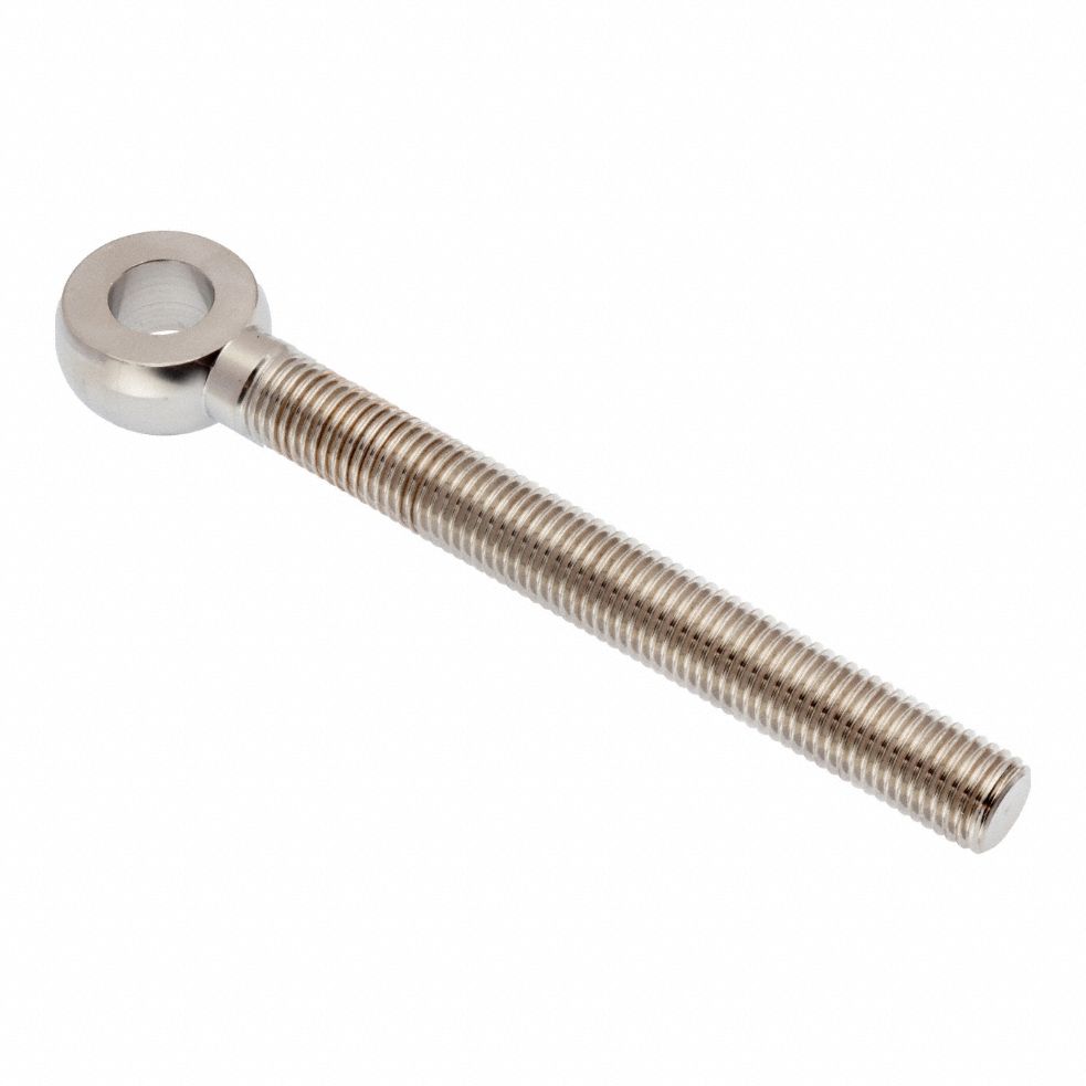 Fixed Rod End: Stainless Steel, Plain, 5 in Hole Center-to-End Lg, Right Hand, 5/8 in Eye Thick