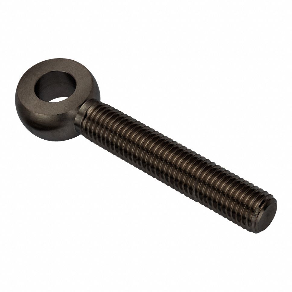 Fixed Rod End: Steel, Black Oxide, 2 in Hole Center-to-End Lg, Right Hand, #6-32 Thread Size