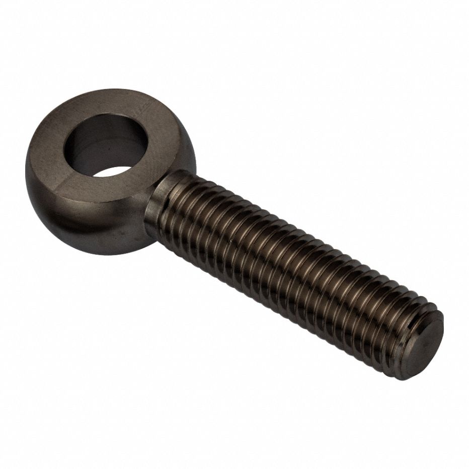 Fixed Rod End: Stainless Steel, Black Oxide, 3 1/2 in Hole Center-to-End Lg, Right Hand